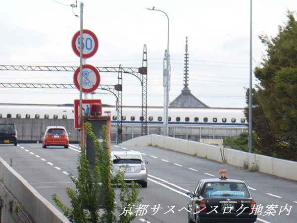 東寺北側の国道114号線オーバーパス