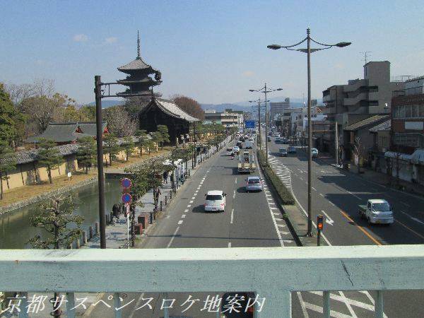 歩道橋からの景色