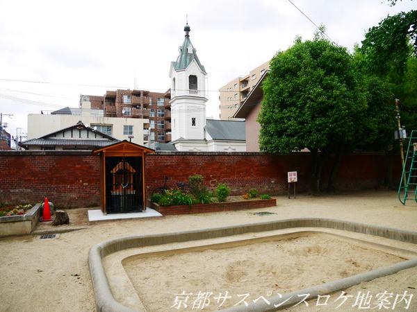 公園から見た京都ハリストス正教会